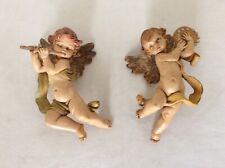 VINTAGE DEPOSE ITALY ANGEL ORNAMENTS PVC, SET OF 2.  D041 picture