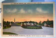 Original Old Vintage Antique Postcard Woodlawn Memorial Park Greenville, SC picture
