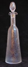 Rare Bohemian Intaglio Cut Glass Crystal Decanter Wine Bottle Moser Deer Dog picture