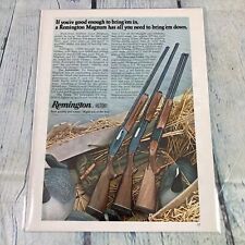 Vintage 1977 Remington Magnum Shotgun Print Ad Magazine Advertisement Ephemera picture