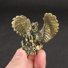 Solid Brass Owl Figurine Small Statue Animal Figurines Toys House Decoration picture