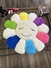 Takashi Murakami Rainbow Flower Cushion Pillow plush 60cm White REAL picture