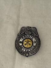 Vintage Private Detective Metal Tin Badge Made In Japan picture