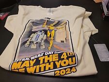 DISNEY STAR WARS DAY 2024 MAY THE 4TH BE WITH YOU R2-D2 C3-PO T-SHIRT 3X picture