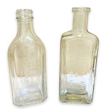 Vintage Clear Medicine Bottles Dr. Price's Flavoring and Liniment Lot of 2 6