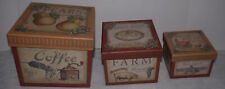 Good Ol' Days Nesting,Stackable,4 Compartment Country Kitchen Storage Cute Boxes picture