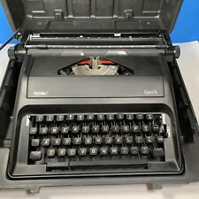 Royal Epoch Manual Portable Black Typewriter w/Hard Case In Original Handle Case picture