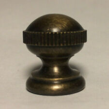 New Antique Brass Knurled Ball Finial For Standard Lamp Harps, 7/8