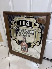 Very Rare Vtg 114 Old Grand Dad Kentucky Bourbon Whiskey Bar Mirror  18