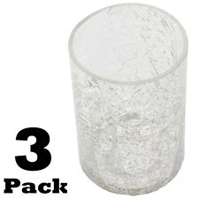 Crackle Glass Shade, 3 Pack Clear Bubble Cylinder for Light Fixture Ceiling Wall picture