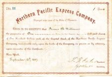 Northern Pacific Express Co. - Stock Certificate - Northern Pacific RR Archives picture
