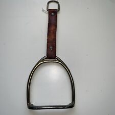 Vintage Stirrup With Leather Straps Cottagecore Doorknocker picture