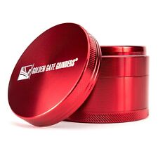 Golden Gate Grinders Herb Crusher Aluminum Spice Grinder 2.5 Inch Set of 4 Red picture