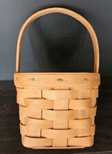 Longaberger, Vintage 1987 Small Peg Basket with Stationary handle picture
