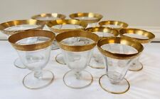 10 Tiffin Franciscan Gold Trim Champagne Cocktail Glass Variety Minton picture