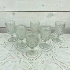 Vintage Wexford Glass Stemmed Juice or Cordial Glasses - Lot of 6 picture