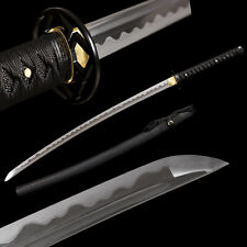 Black Katana 1095 Carbon Steel Japanese Razor Sharp Samurai Sword Full Tang picture
