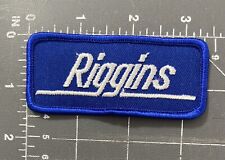 Vintage Riggins Logo Advertising Patch Badge Company Co. Corp. Inc. Metal VA picture