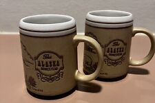 Alaska Homestead Coffee Mug Stoneware A.C.E. 83 Bears Cabin Mountain 2 Pc 8oz picture