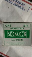 Vintage SEGALOCK Segal Cylinder Night Latch All Bronze picture