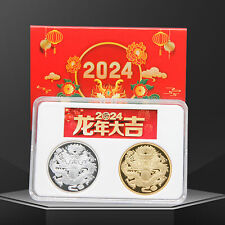Year Of The Dragon Gold Zodiac Coin Gift For 2024 Lucky Chinese Lunar New Year picture