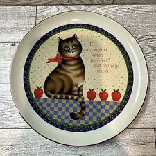 Lasting Memories Cat Plate Daughter Who's Purr-fect Am Greetings 6.25” Vintage picture