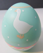 Hallmark Merry Miniature EGG CONTAINER mint green w goose design picture