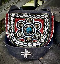 Stunning Tibetan Made Turquoise, Sterling, Coral, Shell, Natural Stone Crossbody picture