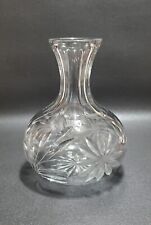 Antique Heavy American Brilliant Cut Lead Crystal Flower Carafe, Vase, Some Wear picture