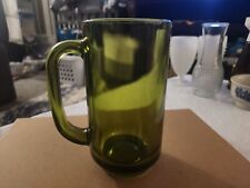VINTAGE GREEN GLASS MUG OLIVE CUP DRINKING GLASS picture