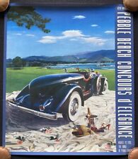 Orig 1993 Pebble Beach Concours Poster 1931 CADILLAC 452 Pininfarina Nicola Wood picture