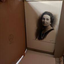 Huge Antique XMAS Portrait by Famous Bachrach Studio Saucy Woman Boudoir Glamor picture