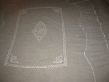 Antique/Vintage Tambour Lace Net Full Sz. Bedspread/Coverlet  Scalloped edge picture