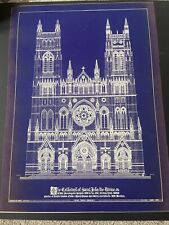 original blueprint poster of the cathedral of saint john the divine 1926-1976 picture