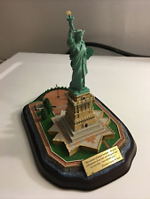 Danbury Mint Lighted Commemorative Statue of Liberty With American Flag picture