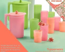 .Tupperware 14-pc Sip Into Spring Set - Pitchers and tumblers NEW picture