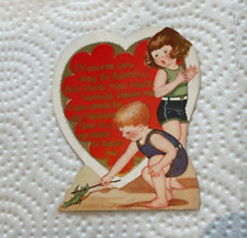 Antique Valentines Greeting Card Made in USA 3 1/2