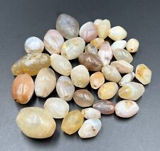 Historic Ancient Gem Jewelry Antique 36 Agate Stone 2000 Years Old Beads Strand picture