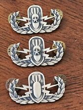 1960s US Army Vietnam Era Cold War EOD Sterling Filled Badge Set x3 L@@K picture