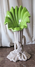 Vintage 1950 Royal Haeger Lily vase in Silver Spray and Chartreuse 14