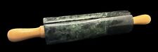 Vintage 9” Granite Rolling Pin With A Flat Side & Slot For Recipe Card  picture