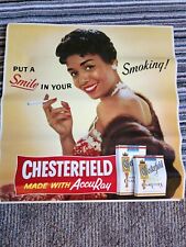 Vintage CHESTERFIELD Cigarettes Store Advertising Sign Lithograph Poster Woman picture