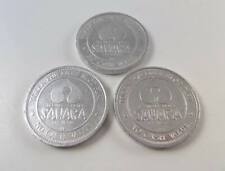 Lot of (3) Vintage SAHARA CASINO Metal Free Slot Play Tokens / Chips picture