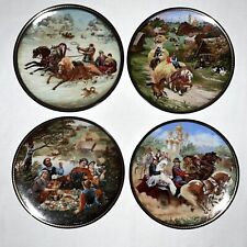 4 Russian Decorative Plates 
