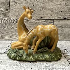 GEORGE GOOD Ceramic Giraffe Pair Figurine 3.5x4” Nature Animal Mom & Baby picture