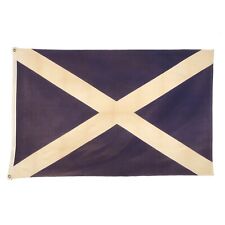 Vintage Cotton Scottish Flag Nautical Cloth Textile Art Scotland St Andrew Cross picture