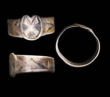 VERY RARE Ancient Silver Roman Ring Tenth 10 LEGION Inlaid X Certified Artifact picture