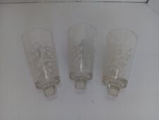 RARE VINTAGE Set Of 3 Homco Glass Peg Votive Candle Holder Clear  picture