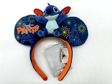 Disney Parks Disneyland Paris Stitch Minnie Mouse Ears Headband Plush NWT 2024 picture