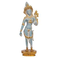 Buddhism Goddess Tara Devi Brass Idol Tibetan Buddhist Deity Statue 17 Inch picture